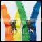Resin Vison Delrin Plastic Yellow Orange Blue Green Contrast Color Derlin Zipper
