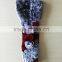 Hot selling colorful real rex rabbit fur scarf with rose flower