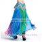 Two layers chiffon colorful silt dress Long sexy belly dance skirt for belly dancer