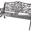 2016 cast alum garden bench made in China/metal bench for garden