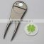 G03 metal zinc alloy golf divot tools custom ball markers in silver color