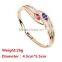 Cheap price wholesale white clear rhinestone silver brand bangle