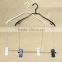 PVC thick metal clothes hangers with pant clips