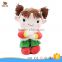OEM happy girl doll plush toy good quality plush mascot girl doll