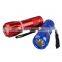 Promotioanl gift aluminum alloy 9 blub flashlight led torch