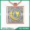 Best selling Europe religious metal square printable promotional keychain