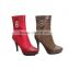 dealer boots crotch boots red suede boots