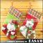 Cheaper and high quality Xmas decoration santa snowman christmas stocking wholesale