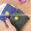 Hot selling smallest cheap trend cute pu leather flower wallet for girls
