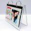 high quality clear acrylic stand up calendar