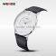 Men's Watches Ultra Thin Solid Stainless Steel Quartz Genuine Leather Business Dress Black
