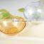 Clear colorful plastic soup glass bowl