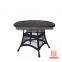 PE rattan round rotating dining table with Umbrella hole