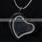 26*29mm Heart Black Floating Stainless Steel Locket Necklace