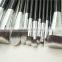 Private Label Cosmetic Brushes 4 Rings Copper Makeup Brushes Set 12 Pieces