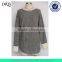 Jacquarded and white cuff cashmere pullover woman