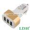 Triple Universal USB Car Charger 3 Port Car-charger Adapter Socket 2.1A 1A 1A Car Styling USB Charger For Car-Styling