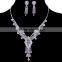 Shiny rhinestone jewelry sets wedding bridal crystal necklace earrings