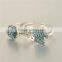  Express Fish Shaped Silver S925 Ring With Rhinestone