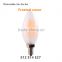 Frosted finishing LED filament candle light 2W 4W 6w with E12 E14 B22