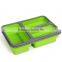 3 Compartment Silicone Food Container With Lid Stackable Food Storage