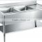 Restaurant Used Free-standing Heavy-duty Commercial Stainless Steel Kitchen Sink GR-300B