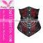 Red floral underbust lace up overbust steel