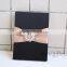 Black Color Silk Wedding Invitation Box With Crown Brooch Embellishment