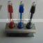 stand up 3 in 1 popular gift ballpoint pen with pen holder