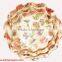 Wald Imports apple and flower woven bamboo serving salad bowl and plate