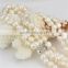 Fashion freshwater 3 strands AA 8mm baroque pearl set