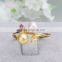 Korean simple double natural pearl rings for women