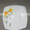 Daily used white porcelain square shape dinner plate white square wholesale dinner plates