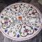 Marble Inlaid pietre dure marble White inlay Dinning Table marble inlaid white tables top