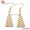 2016 simple gold earring designs for women, beautiful ear piece designed for girls, wholesale fashion jewelry stainless steel