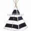 FUJIE kids play tent black and white stripes teepee play tent