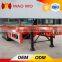 40ft 20ft hydraulic cylinder dump container chassis, skeleton truck trailer