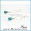 natural gemstone earring stud jewelry real turquoise green stone earring