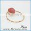 2016 new trendy single wire cuff stone bangle