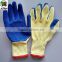 Cheap yellow cotton latex gloves