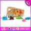 Wholesale pull back model wooden bus toy,Promotional give away funny play pull back mini cheap bus toy W05B117