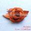 China factory handmade brown pu leather shoe flower decorative shoe clip