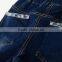 Swan embroidery bow pocket casual denim trousers
