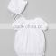 100% Cotton Woven Fabric Heirloom Monogramed Baby Colored Quilt Outfits Match Hat