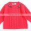 Girls hollow out design round neck sweater pattern