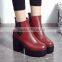 zm50397b autumn and winter europe women shoe chunky heels brushed lady short boots