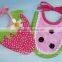 New arrival cute design Hot Sale baby cotton clothes fruit style baby bibs