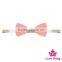 Koren Fancy Bow Elasticity Pony Girl Hair Band Solid Color Newborn Accessories