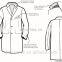 Men's check coat with curved cuff NEW STYLE