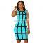 Europe And America Printing Jumper Skirt Sexy One-Piece Dress